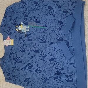 NWT, Bluey, Hybrid Apparel (From Target) crewneck. Size Medium. Blue